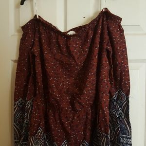 Off the shoulder romper.